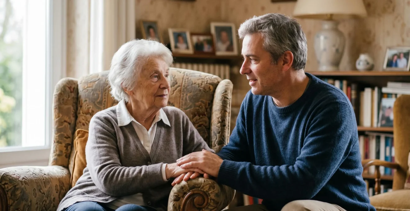 Dialogue respectueux entre générations dans un environnement familial apaisant