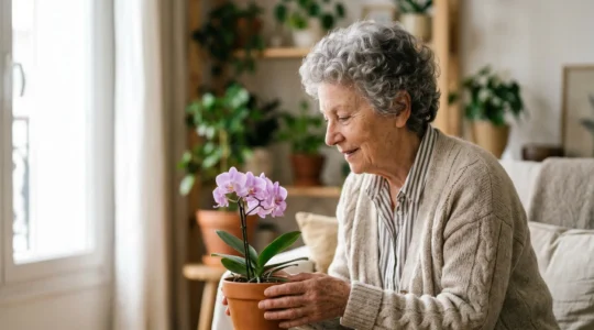 Senior actif préservant son capital sensoriel pour maintenir son autonomie
